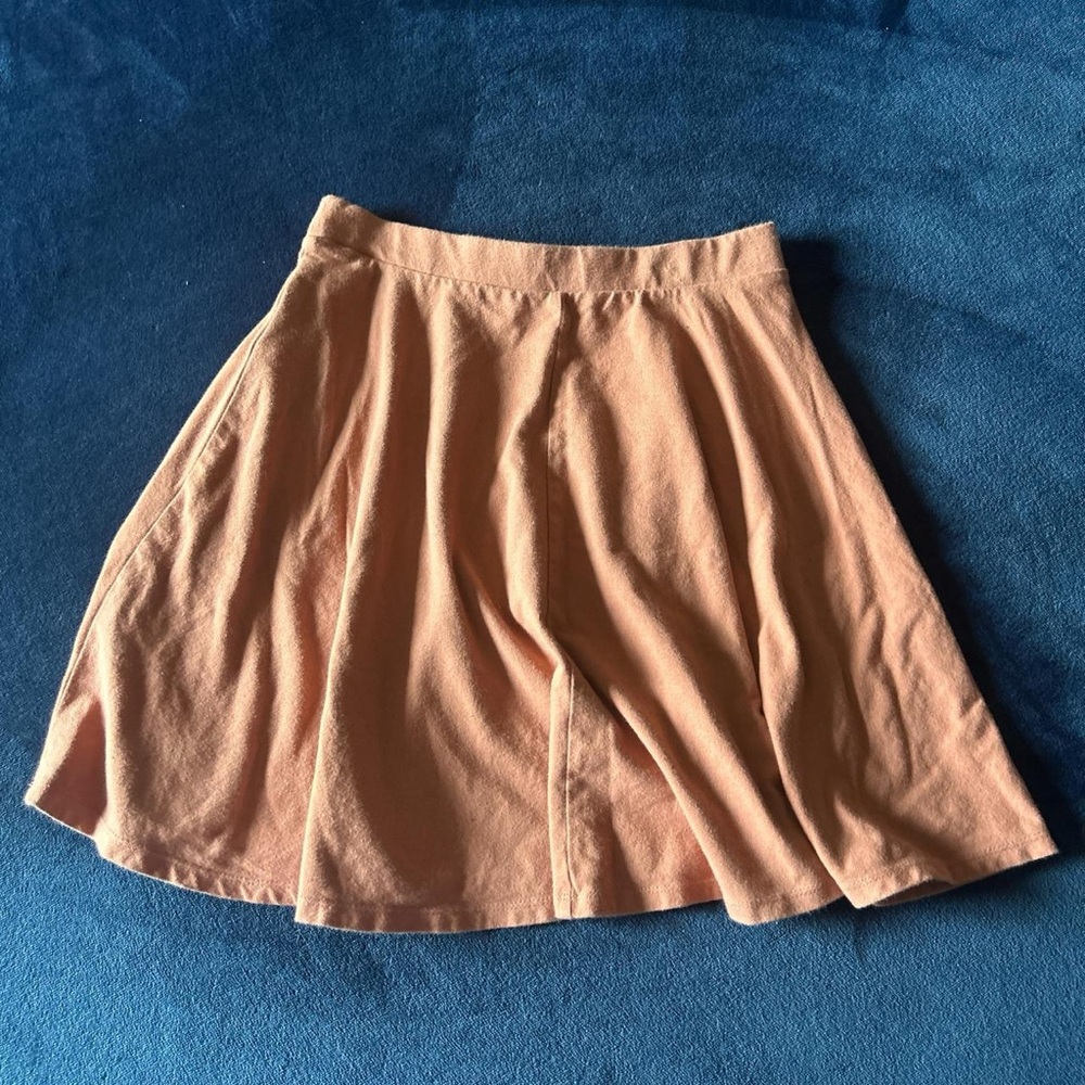 forever 21 orange skater mini skirt